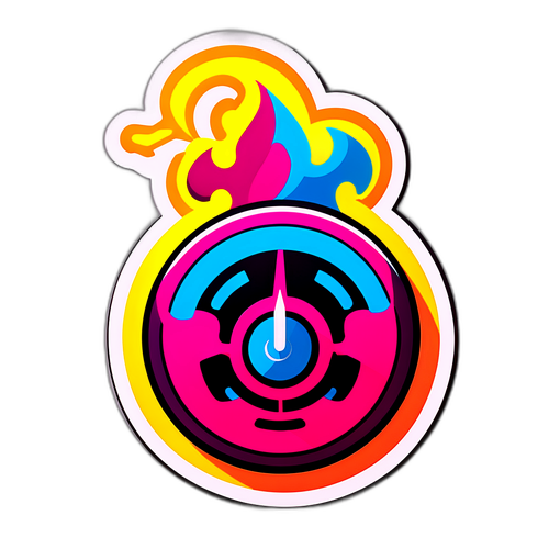 Naklejka z motywem alarmu bombowego