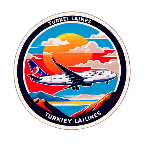Vintage reseklistermärke för Turkish Airlines