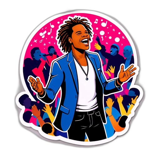 Isang Nakakaaliw na Sticker ng Pag-perform ni Michael Tait sa Entablado