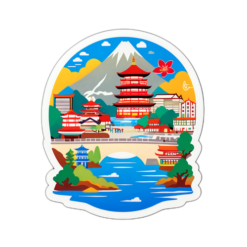 大崎市の観光名所マップスタイルステッカー