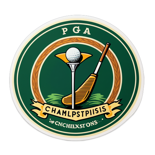 Stiker Gaya Vintage Kejuaraan PGA