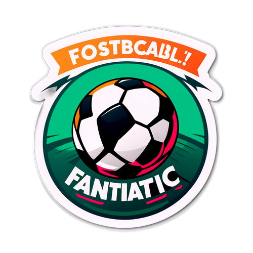 Sticker van de Croky Cup 2025 met een sportieve bal en de tekst 'Football Fanatic'