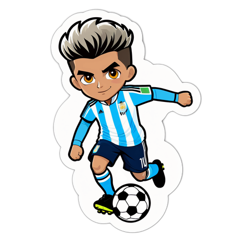 Pegatina de Erik Lamela en acción