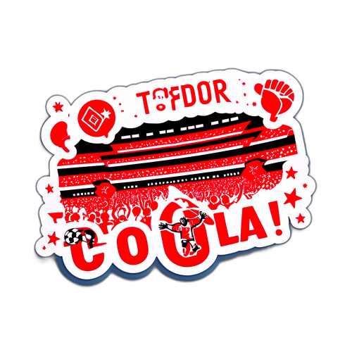 สติกเกอร์แฟนบอลแดง-ขาวในสนาม