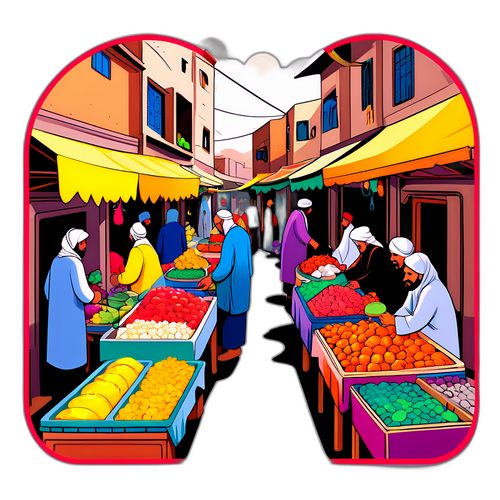 ईरानी स्ट्रीट मार्केट का दृश्य