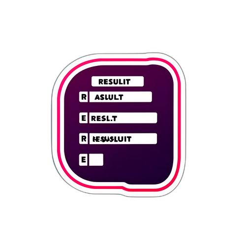 प्रेरणादायक स्टिकर 'रिजल्ट'
