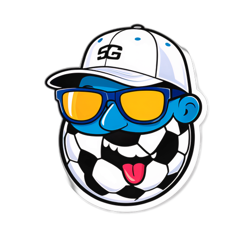 Sticker di un pallone da calcio cool