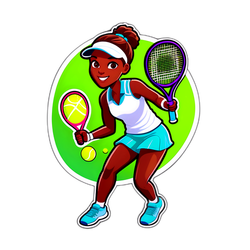 Levende Tennis Sticker van Camille