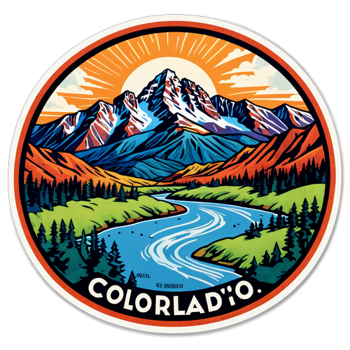 Une collagraphie du Colorado par son paysage emblématique