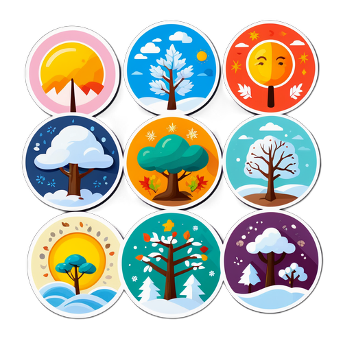 Biểu Tượng Thời Tiết Cho 4 Mùa