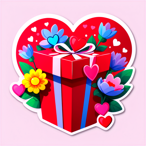 Playful Valentine's Day Gift Sticker