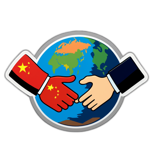 中美对话合作贴纸