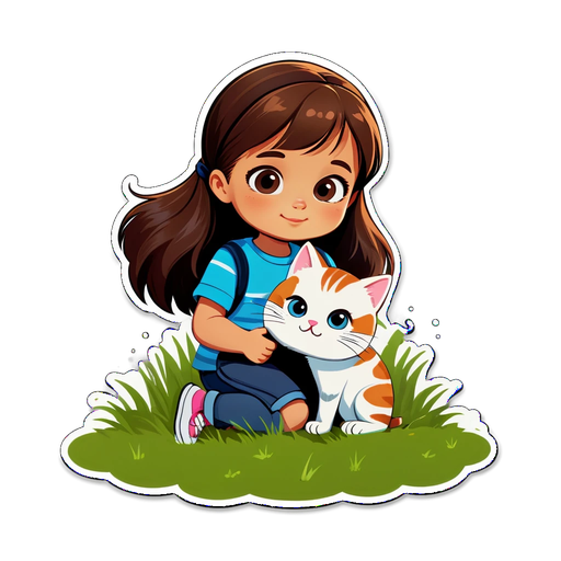 Captivating Cutie: The Adorable Girl and Her Kitty That Will Melt Your Heart!