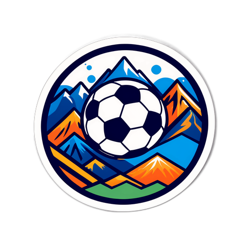Logo Gunung dan Bola Sepak