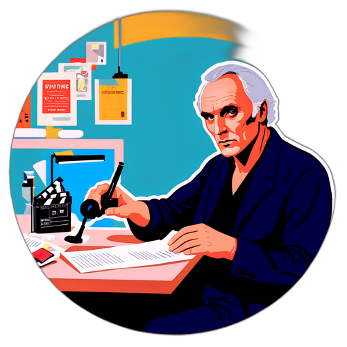 Terence Stamp lukemassa käsikirjoitusta