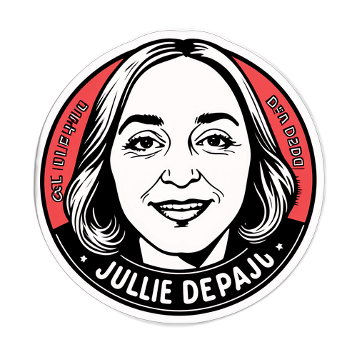Sticker ter ere van Julie Depardieu
