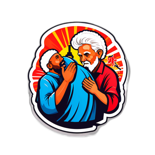 Sticker với hình ảnh người hâm mộ cầu nguyện cho đội bóng của họ