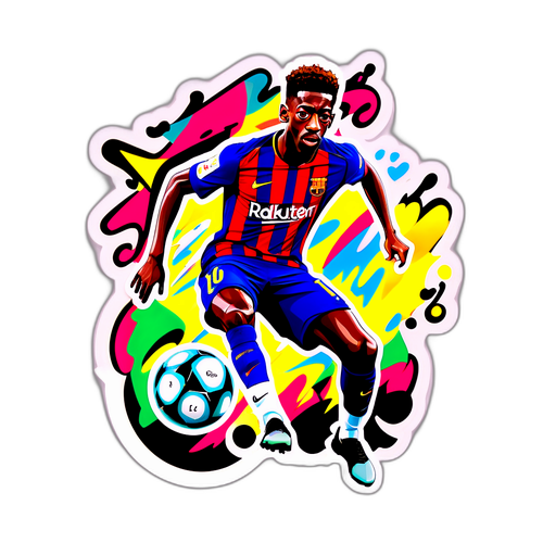 ऊसमाने डेम्बेले का ड्रिबलिंग स्टिकर