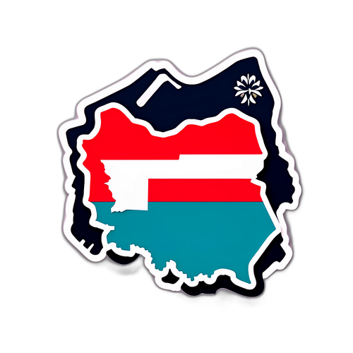 Sticker cu Harta Poloniei și Olandei