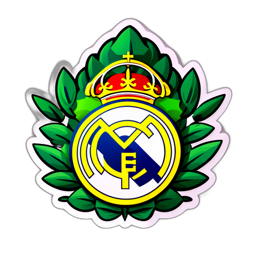 Real Madrid CF-emblem med laurbærkrans