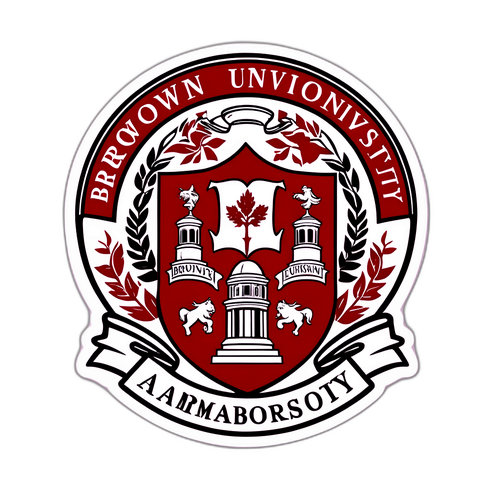 Sticker met Cartoonversie van Brown University Ambassadeurs