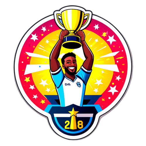 Gustavo Henrique Celebrando com Troféu