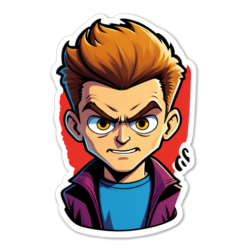 Sticker ng Komikong Estilo ni Ethan Slater