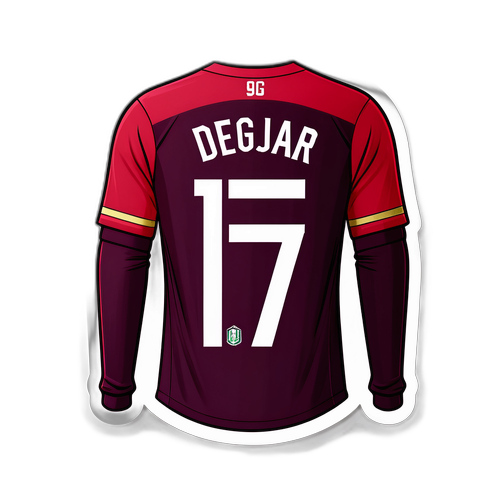 Minimalistická nálepka s číslem dresu a jménem Martina Dejdára