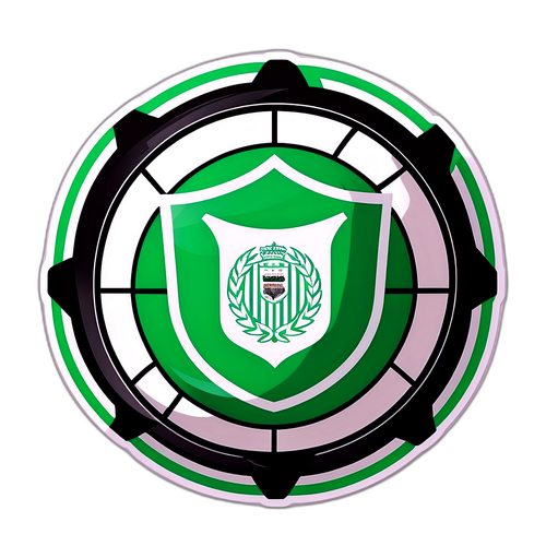 Escudo de Ceará sobre un balón de fútbol