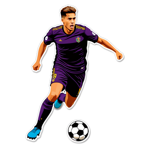 Actionfyldt fodboldklistermærke af Kevin Diks