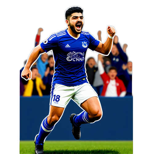 Ilustrasi Sam Morsy dalam Pose Aksi di Padang Bola