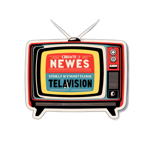 Vintage TV2 Nyheter Klistremerke