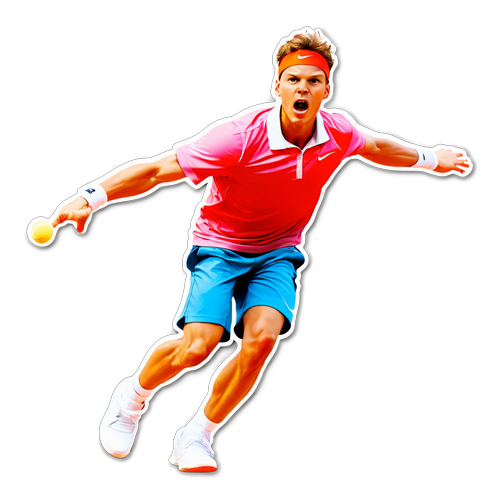 Jannik Sinner mit energetischem Ausdruck beim Tennis