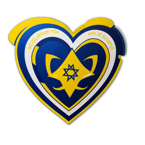 המגן של מכבי תל אביב עם "מכבי בלב"
