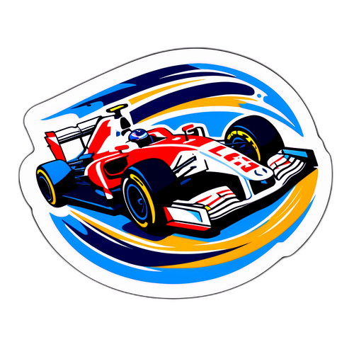 Opwindende F1 Race Sticker