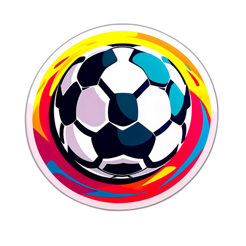 Design di un pallone da calcio con silhouette di Vlahovic