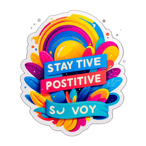 Sticker Motivasi 'Stay Positive'