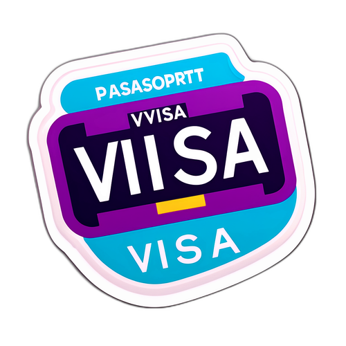 Sticker cu cuvântul "visa"