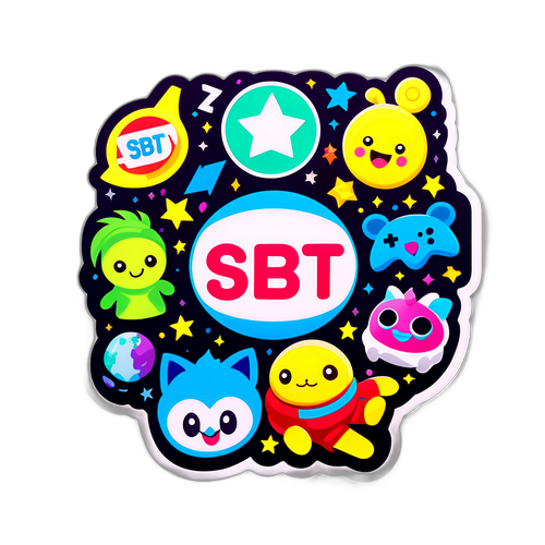 A adesivo divertido do SBT