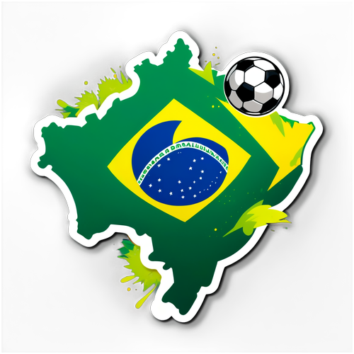 Hanya di Brazil! Stiker Menarik dengan Bendera, Bola Sepak, dan Suasana Tropika!