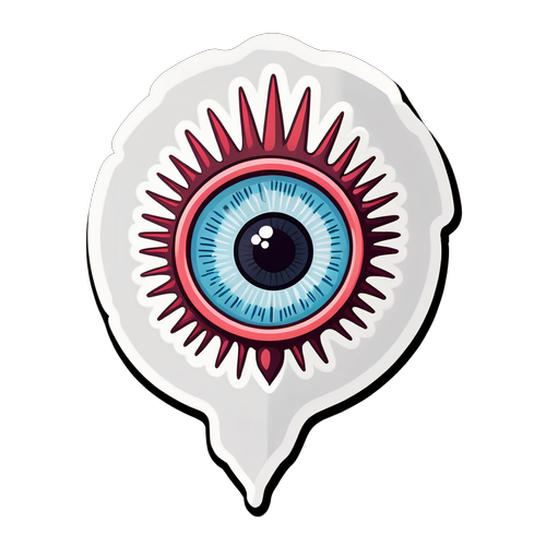 Design an informational sticker about Glaukoma, using medical icons and an eye illustration to raise awareness about this condition.