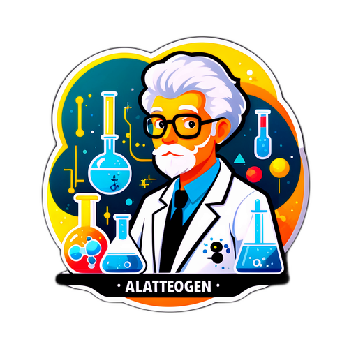 과학자 디자인 스티커