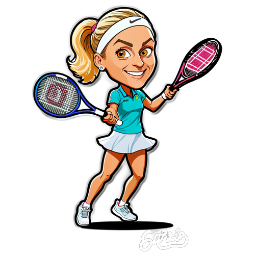 Unwiderstehlich! So feiert Angelique Kerber den Tennis-Sieg mit diesem Karikatur-Sticker!