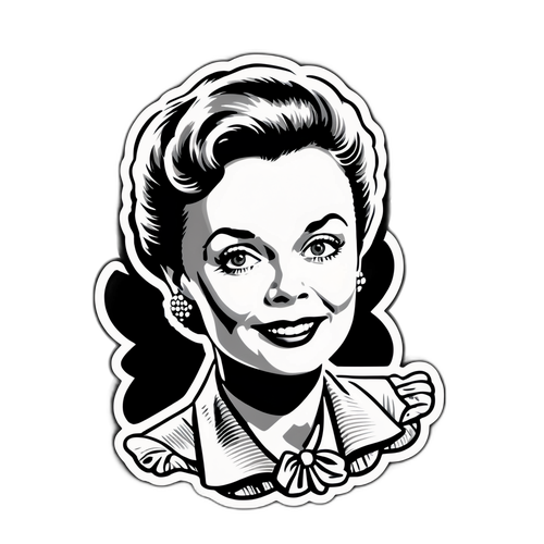 June Lockhart klasszikus fekete-fehér stílusban