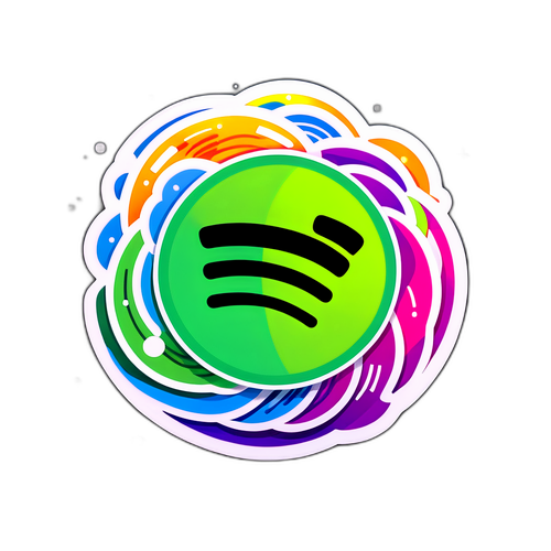 Дизайн наклейки с логотипом Spotify