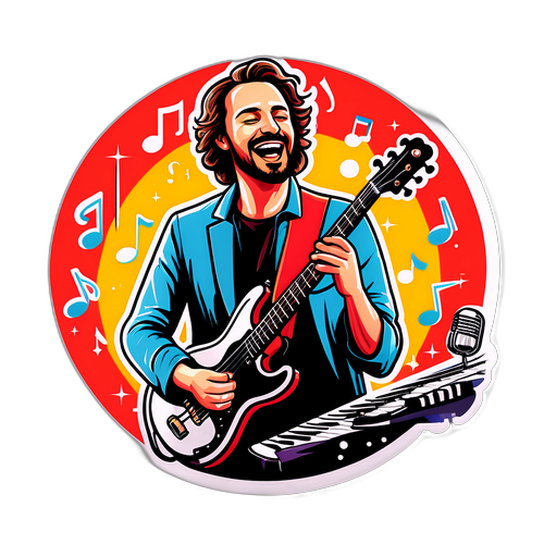 Sticker na wydarzenie muzyczne z Filipem Rózgą