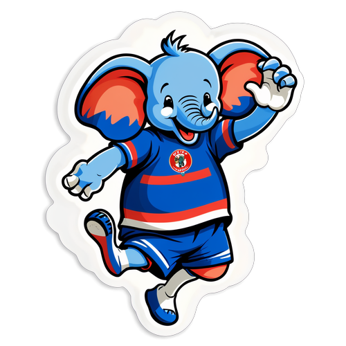 Elefante Saltarín con camiseta del Feyenoord