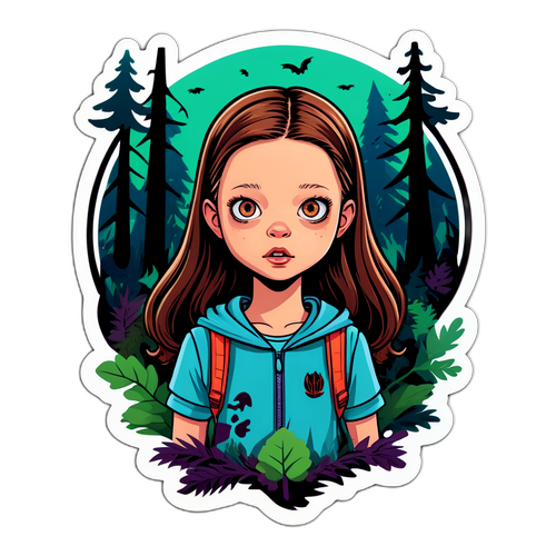 Mia Goth dans un style cartoon