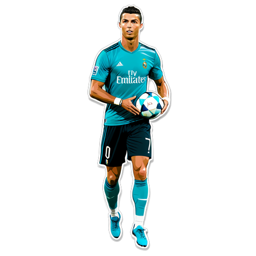 Sticker van Cristiano Ronaldo in Actie