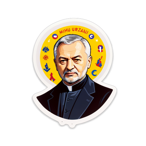 Sticker artistic cu Mihai Răzvan Ungureanu